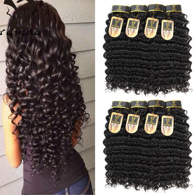 

YAVIDA Hair Malaysian 7A Virgin Deep Wave Malaysian Curly Virgin Hair Weave 4 Bundles Malaysian Virgin Hair Cheap Deep Wave