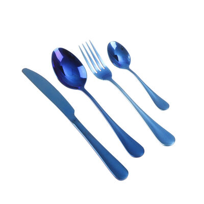 

4pcsset Stainless Steel Rainbow Dinnerware Set Cutlery Fork Spoon Teaspoon