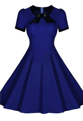 

Bigood Women Sweet Round Neck Short Sleeve Casual Skirt Dress Party Skirt