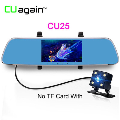 

CU25 DVRS FHD 1080P Автомобильная камера Двойной обзор объектива Зеркало G-Sensor Движение Обнаружение парковки Зеркало Регистратор видеорегистратора