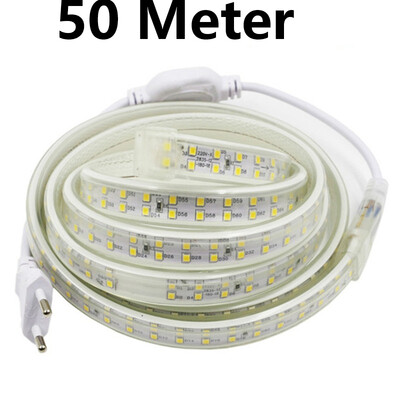 

AC 220V double row led light Led Strip 2835 180LedsM IP67 Waterproof With EU Power Adapter Flexible LED Tape Ribbon 1M 2M 3M 5M