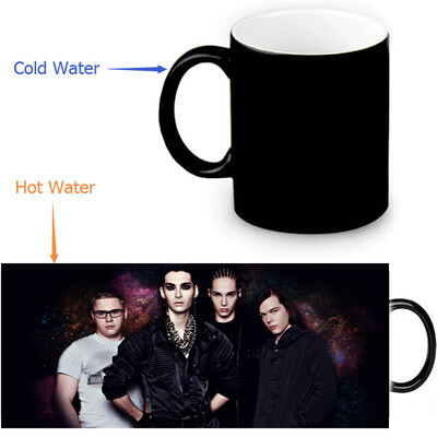 

Tokio Hotel 350ml12oz Heat Reveal Mug Color Change Coffee Cup Sensitive Morphing Mugs Magic Mug Milk Tea Cups