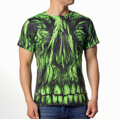 

Fashion Mens Casual Short Sleeve Round Neck Pullover Printing T-Shirt