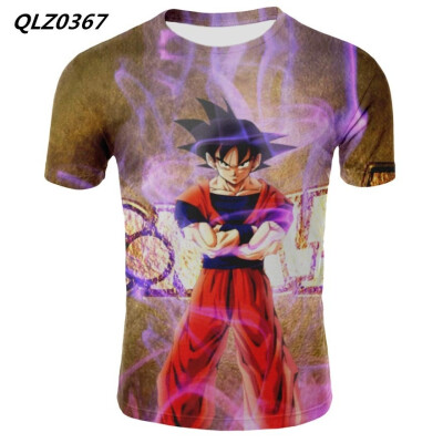 

Summer New Mens Fashion Anime T-shirt Seven Dragon Ball Print Cosplay Casual T-Shirt