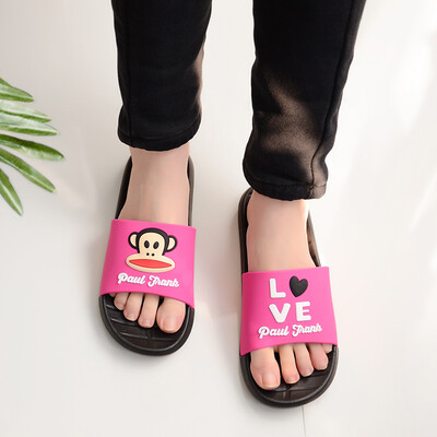 

PaulFrank big mouth monkey slippers couple models casual fashion outdoor sandals beach shoes women PF600 rose red 38 suitable for wearing 37 yards