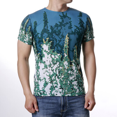 

Mens Printed O-Neck Short Sleeve T-Shirts