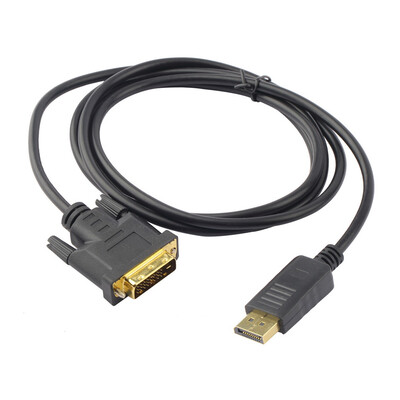 

New 6FT 1.8M Displayport DP Male To DVI-D Male Adapter Cable Core Cord Black
