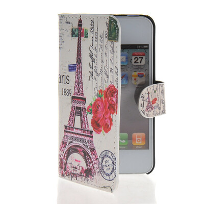 

MOONCASE Scenic Design Leather Side Flip Wallet Card Slot Pouch Stand Shell Back ЧЕХОЛ ДЛЯ Apple iPhone 4 4S