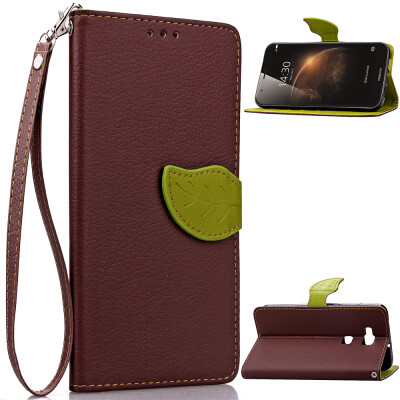 

MOONCASE [Leaves Magnetic] Flip PU Leather Wallet Card Pouch Bracket Stand Back Case Cover for Huawei Ascend G8