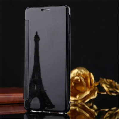 

Iphone X88 Plus Luxury Mirror View Mirror PU Cover Flip Smart Clear Window Phone Case