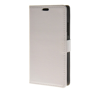 

MOONCASE Litch Skin Leather Wallet Flip Card Slot Holster Pouch Stand Shell Back Case Cover for Microsoft Lumia 640 White