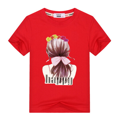 

Brand Kids 3-13Y Baby Girls Princess T-Shirt Новые летние с коротким рукавом Тройники для детей Верхняя одежда Cute Cartoon Patter