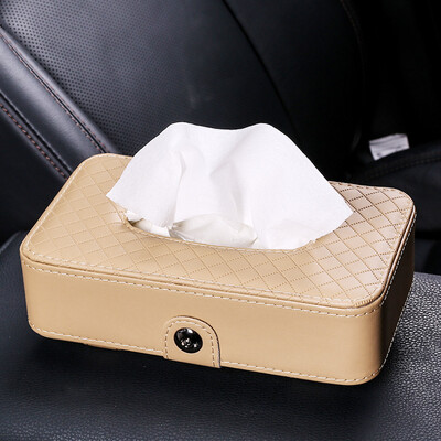 

BOOST Car Tissue Box Car Tissue Box Chair Back Hanging Car Sun Visor Skylight Hanging Carton Car with Microfiber Leather Black