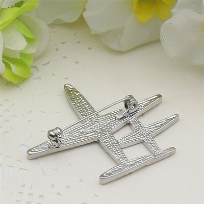

Promotion 2 Planes Broches brooch women CZ Crystal Scarf Lapel Pins Accessory Airline Stewardess Aviation Occupation Brooches