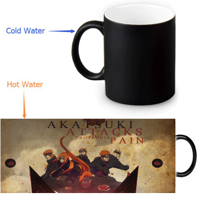 

Naruto 350ml/12oz Heat Reveal Mug Color Change Coffee Cup Sensitive Morphing Mugs Magic Mug Milk Tea Cups