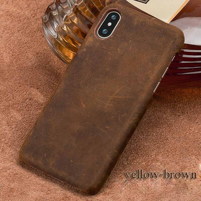 

LANGSIDI натуральный кожаный чехол для iPhone X Case Vintage Crazy horse skin Back Cover