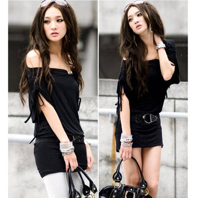 

Fashion Womens Sexy Batwing-Sleeve Dress Summer Beach Party Dress