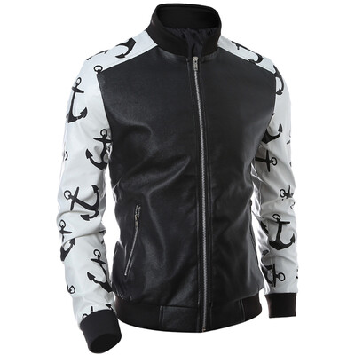 

Zogaa New European Men's Jacket Patchwork Hit Color