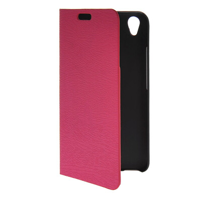 

MOONCASE Slim Leather Side Flip Wallet Card Slot Pouch with Kickstand Shell Back чехол для Huawei Honor 4 Play Hot pink