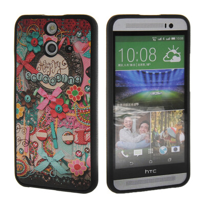 

MOONCASE Cute Pattern Soft Flexible Silicone Gel TPU Skin Shell Back ЧЕХОЛ ДЛЯ HTC One E8