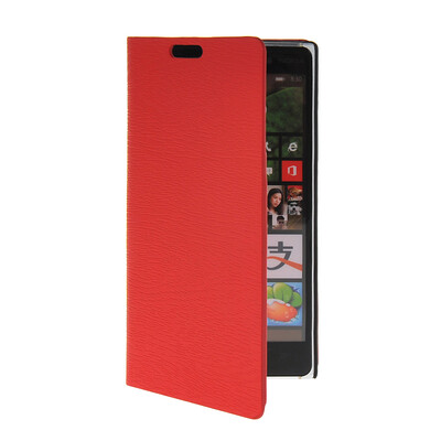

MOONCASE Slim Leather Side Flip Wallet Card Slot Pouch Stand Shell Back ЧЕХОЛ ДЛЯ Nokia Lumia 830 Red