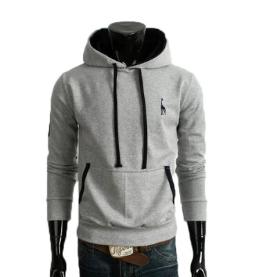 

Zogaa New Men's Hoodie Fashion Fawn Electric Embroidery