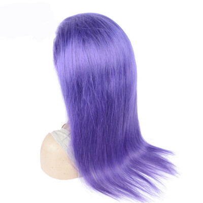 

Osolovely Light Purple Color Full Lace Human Hair Wigs Straight Mink Virgin Hair Full Lace Wig Pre Plucked Natural Hair Line