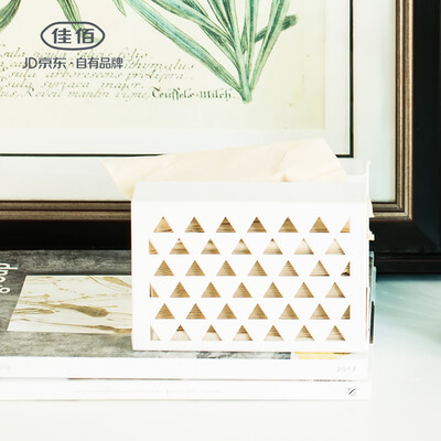 

Jiayi wrought iron tissue box household tray creative napkin tray 15cm105cm9cm matte white
