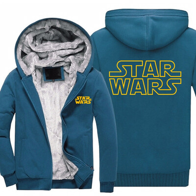 

2018 New Dropshipping Star Wars Unisex Cold Proof Thicken Hoodies Sweatshirts Jacket Coat Cosplay Star War Zipper Fleece Hoodie