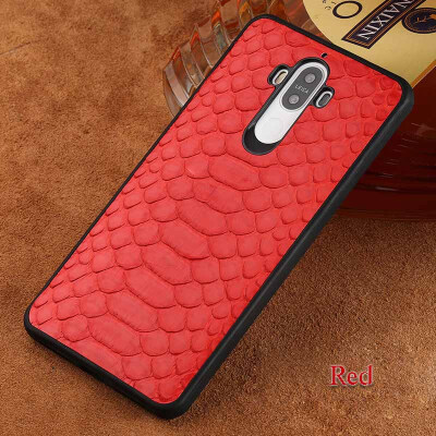 

Genuine Leather Phone Case For HUAWEI Mate 9 Case Natural Python Skin For P10 Honor 9 V9 Back Cover