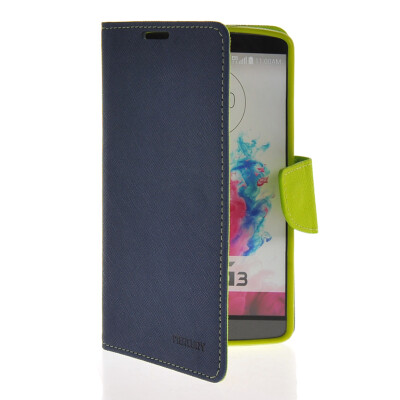 

MOONCASE Classic cross pattern Leather Side Flip Wallet Card Pouch Stand Soft Shell Back Case Cover for LG G3 Sapphire