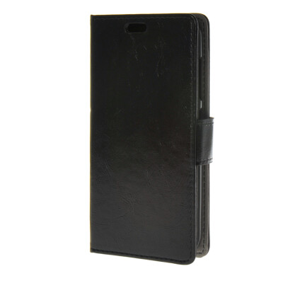 

MOONCASE Smooth PU Leather Flip Wallet Card Slot Bracket Back Case Cover for Huawei Ascend Y520 Black