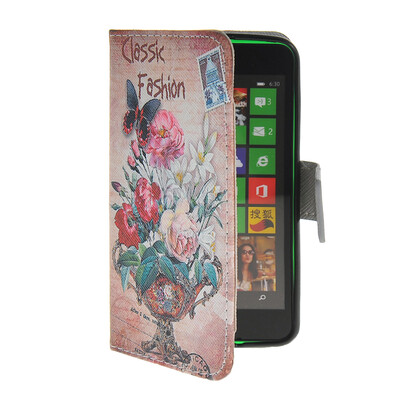

MOONCASE Pattern Style Leather Side Flip Wallet Card Slot Pouch Stand Shell Back ЧЕХОЛ ДЛЯ Nokia Lumia 630