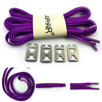

JUP 50 Pairs Metal Lock Lacing Elastic Without Necktie Lace Adult Children Fashion Not Tie Laces for Sports Shoes Rope String