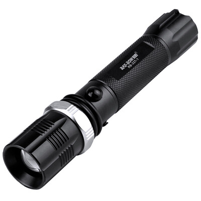 

(RAY-BOW) RB-327-1 aluminum alloy light rechargeable flashlight imported CREE light bulb 3 files dimming magnetically controlled zoom black