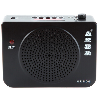 

Love AKER MR2800S audio teaching waist hanging singing machine loudspeaker small bees can be remote control multi-function loudspeaker black