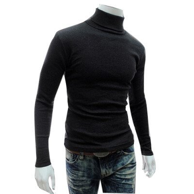 

Men's Winter Slim Warm Pullover Fit Turtleneck Knit Top Coat Knitwear Sweater