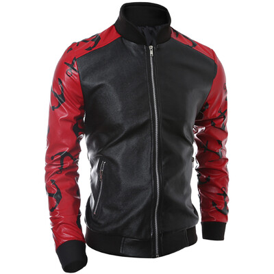 

Zogaa New European Mens Jacket Patchwork Hit Color