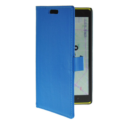 

MOONCASE Slim Leather Flip Wallet Card Pouch with Kickstand Shell Back ЧЕХОЛ ДЛЯ Nokia Lumia 1520 Blue
