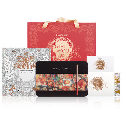 

Marco 3100-48TN Renoir 48 color pencil with &quotAlice in Wonderland&quot painted 150th anniversary of the hardcover gift box
