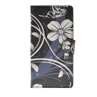 

MOONCASE Flower style Leather Side Flip Wallet Card Slot Stand Pouch ЧЕХОЛ ДЛЯ Sony Xperia Z4