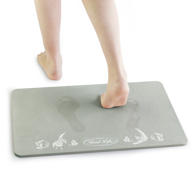

Japan Leroy RealLife diatomaceous earth mat bathroom absorbent mat diatom mud quick-drying deodorant shower room rectangular mat GTBDYGA