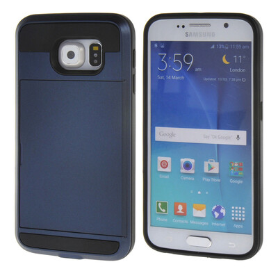 

MOONCASE ЧЕХОЛ ДЛЯ Samsung Galaxy S6 Soft Silicone Gel TPU Skin With Card Holder Protective Sapphire