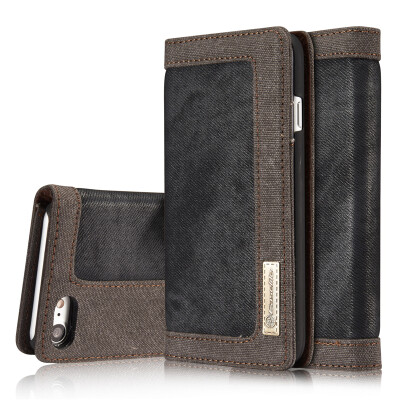 

Iphone 55SSE Luxury Canvas Villus Vintage Multi-function Wallet Card Clip Protection Cover Stand Phone case