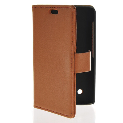 

MOONCASE Slim Leather Side Flip Wallet Card Slot Pouch Stand Back чехол для Nokia Lumia 530 Brown