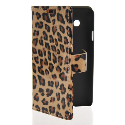

MOONCASE Slim Leather Side Flip Wallet Card Slot Pouch Stand Back Case Cover for LG L60 Leopard