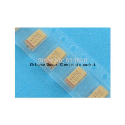 

10PCS Chip Tantalum Capacitor C size 6032 SMD 25V 47UF 476E TAJC476K025RNJ