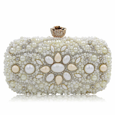 

Milisente Women Evening Clutch Beaded Bag Party Bags Lady Purse Small Vintage Wedding Clutches