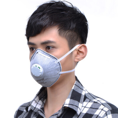 

Green light green breath N95 suction cup type masks anti-particulate respirator with exhalation valve gray 10 box