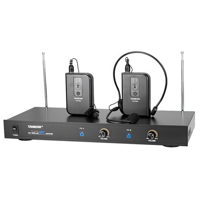 

Victory (TAKSTAR) TS-6700PP wireless microphone one drag two wireless waist hanging collar clip waist hanging wearing a wireless microphone conference performance teaching drama dedicated elegant black